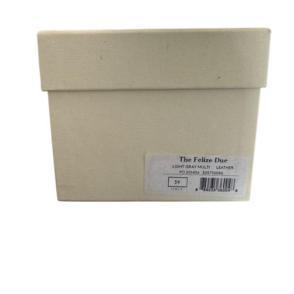 M. Gemi The Felize Due Leather Moccasin Light Gray Multi IT 39 US 8 - Picture 3 of 7